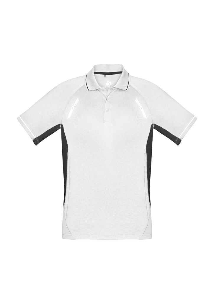 Kids Renegade Short Sleeve Polo - White/Black/Silver ||SRC=https://cdn.fashionbizapps.nz/honeybee/images/P700KS_bProduct_White_Black_Silver_01_jQZH3NT.jpg