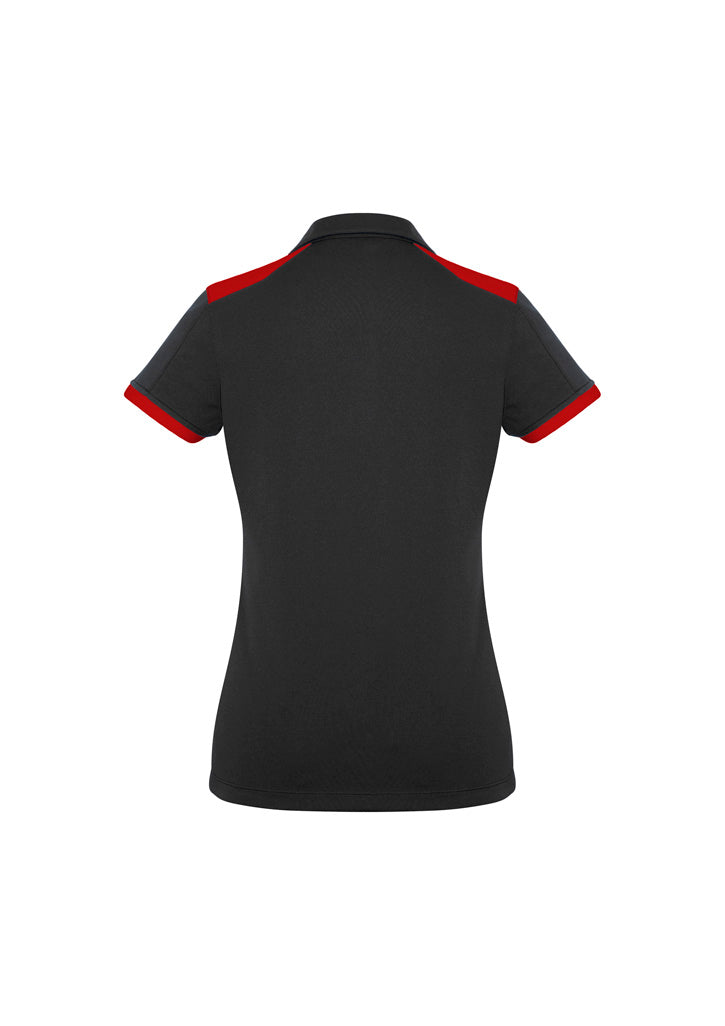Womens Rival Short Sleeve Polo - Black/Red ||SRC=https://cdn.fashionbizapps.nz/honeybee/images/P705LS_bProduct_Black_Red_02_N3rw7Ls.jpg