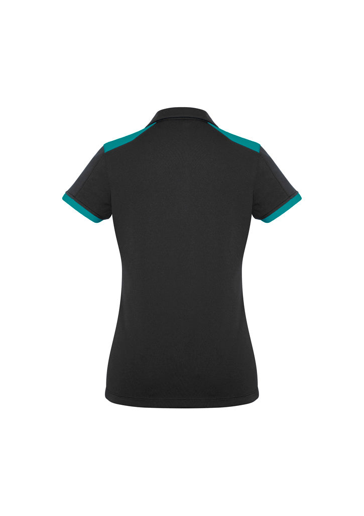 Womens Rival Short Sleeve Polo - Black/Teal ||SRC=https://cdn.fashionbizapps.nz/honeybee/images/P705LS_bProduct_Black_Teal_02_WPiKkLS.jpg