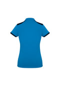 Womens Rival Short Sleeve Polo - Cyan/Navy ||SRC=https://cdn.fashionbizapps.nz/honeybee/images/P705LS_bProduct_Cyan_Navy_02_GMPyDK7.jpg