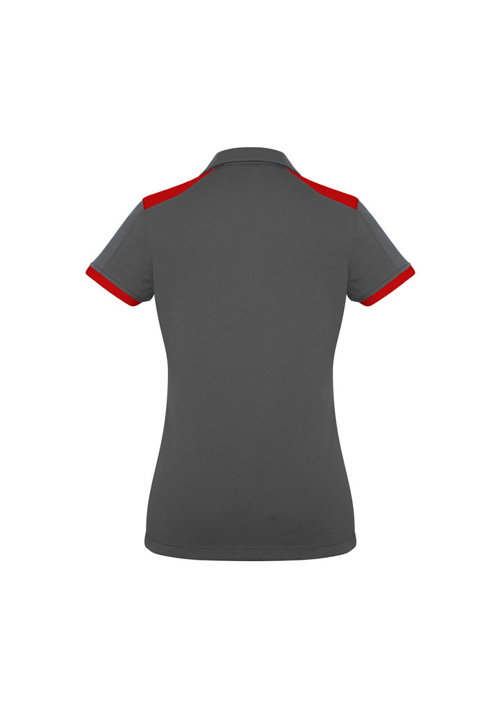 Womens Rival Short Sleeve Polo - Grey/Red ||SRC=https://cdn.fashionbizapps.nz/honeybee/images/P705LS_bProduct_Grey_Red_02_YDExhNh.jpg