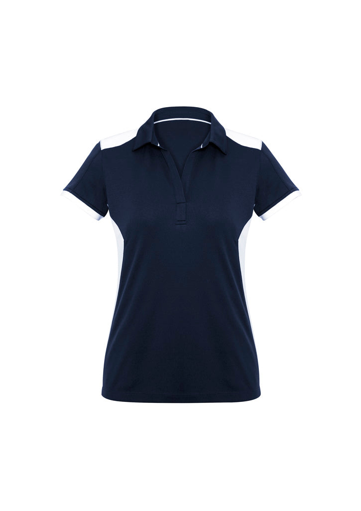 Womens Rival Short Sleeve Polo - Navy/White ||SRC=https://cdn.fashionbizapps.nz/honeybee/images/P705LS_bProduct_Navy_White_01_DNiZGKn.jpg