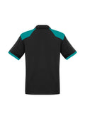 Mens Rival Short Sleeve Polo - Black/Teal ||SRC=https://cdn.fashionbizapps.nz/honeybee/images/P705MS_bProduct_Black_Teal_02_WoUwriH.jpg
