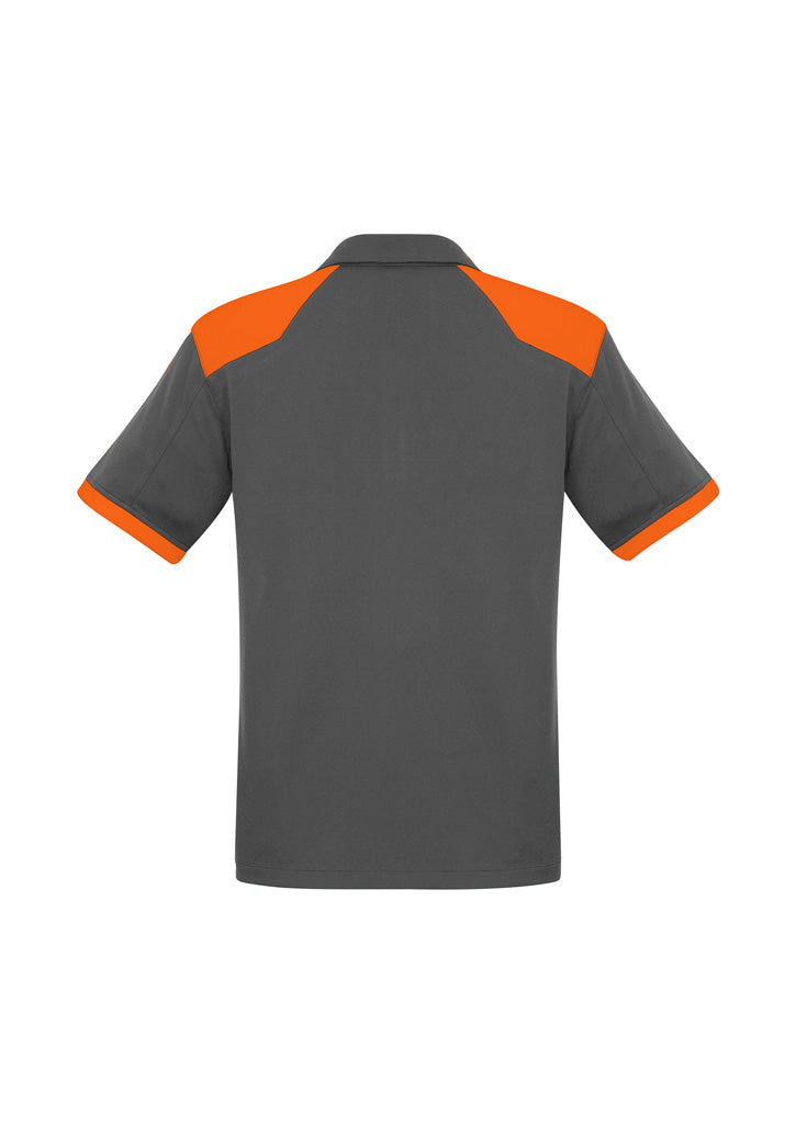 Mens Rival Short Sleeve Polo - Grey/Orange ||SRC=https://cdn.fashionbizapps.nz/honeybee/images/P705MS_bProduct_Grey_Orange_02_seKVVef.jpg