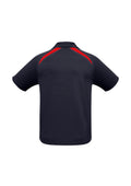 Mens Splice Short Sleeve Polo - Navy/Red ||SRC=https://cdn.fashionbizapps.nz/honeybee/images/P7700_bProduct_Navy_Red_02_yjUu34o.jpg