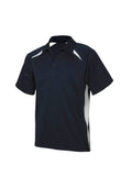 Mens Splice Short Sleeve Polo - Navy/White ||SRC=https://cdn.fashionbizapps.nz/honeybee/images/P7700_bProduct_Navy_White_01_cBzkyfO.jpg