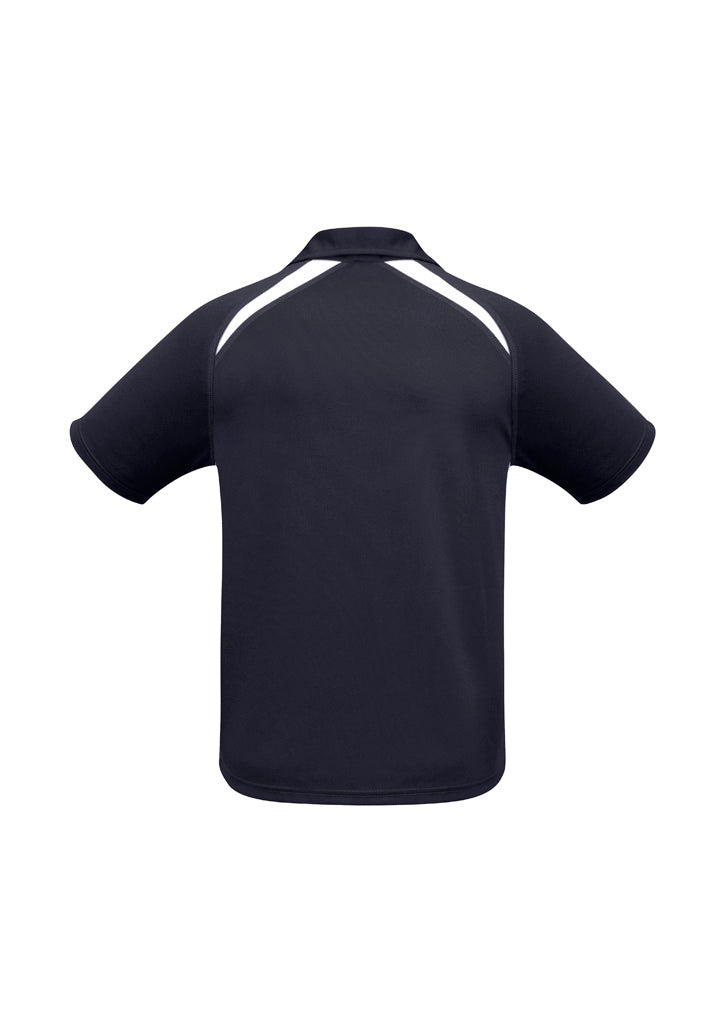 Mens Splice Short Sleeve Polo - Navy/White ||SRC=https://cdn.fashionbizapps.nz/honeybee/images/P7700_bProduct_Navy_White_02_gFjNNDm.jpg