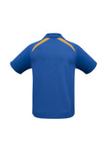 Mens Splice Short Sleeve Polo - Royal/Gold ||SRC=https://cdn.fashionbizapps.nz/honeybee/images/P7700_bProduct_Royal_Gold_02_G7cEzGB.jpg