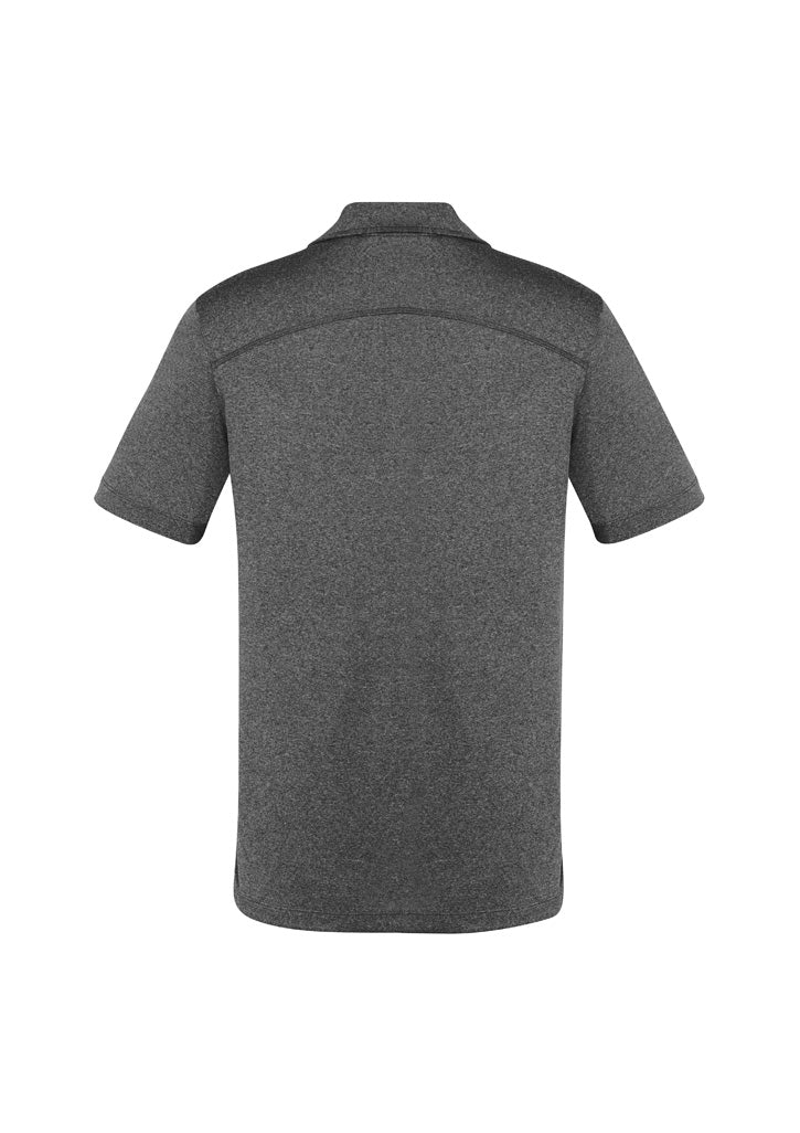 Mens Aero Short Sleeve Polo - Black Marle ||SRC=https://cdn.fashionbizapps.nz/honeybee/images/P815MS_Product_Black_02.jpg