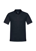 Mens Aero Short Sleeve Polo - Solid Black ||SRC=https://cdn.fashionbizapps.nz/honeybee/images/P815MS_Product_SolidBlack_01.jpg