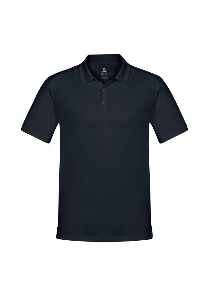 Mens Aero Short Sleeve Polo - Solid Black ||SRC=https://cdn.fashionbizapps.nz/honeybee/images/P815MS_Product_SolidBlack_01.jpg