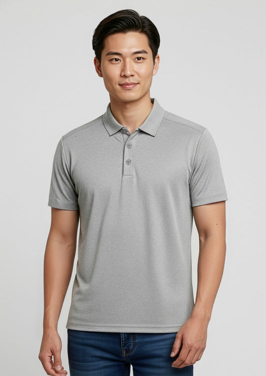 Mens Aero Short Sleeve Polo ||SRC=https://cdn.fashionbizapps.nz/honeybee/images/P815MS_Talent_Silver_01_R.jpg