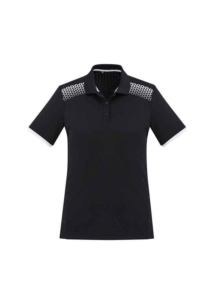 Womens Galaxy Short Sleeve Polo - Black/White ||SRC=https://cdn.fashionbizapps.nz/honeybee/images/P900LS_bProduct_Black_White_01_Y9Izm6S.jpg