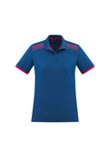 Womens Galaxy Short Sleeve Polo - Steel Blue/Magenta ||SRC=https://cdn.fashionbizapps.nz/honeybee/images/P900LS_bProduct_SteelBlue_Magenta_01_5m2gawV.jpg