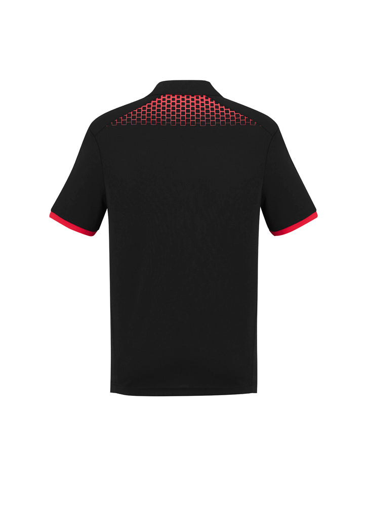Mens Galaxy Short Sleeve Polo - Black/Red ||SRC=https://cdn.fashionbizapps.nz/honeybee/images/P900MS_bProduct_Black_Red_02_ojp3l35.jpg
