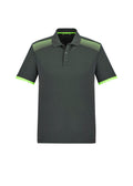 Mens Galaxy Short Sleeve Polo - Grey/Fluoro Lime ||SRC=https://cdn.fashionbizapps.nz/honeybee/images/P900MS_bProduct_Grey_FluoroLime_01_3oQ2HBK.jpg