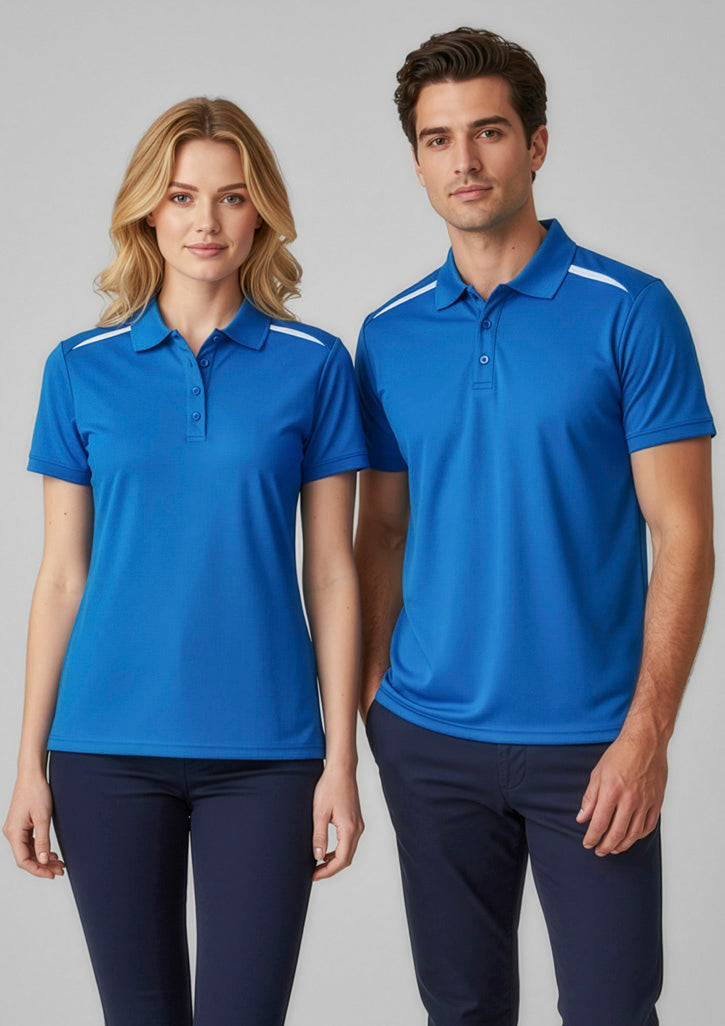 Womens Sonar Short Sleeve Polo ||SRC=https://cdn.fashionbizapps.nz/honeybee/images/P901LS_Talent_Royal_White_02.jpg