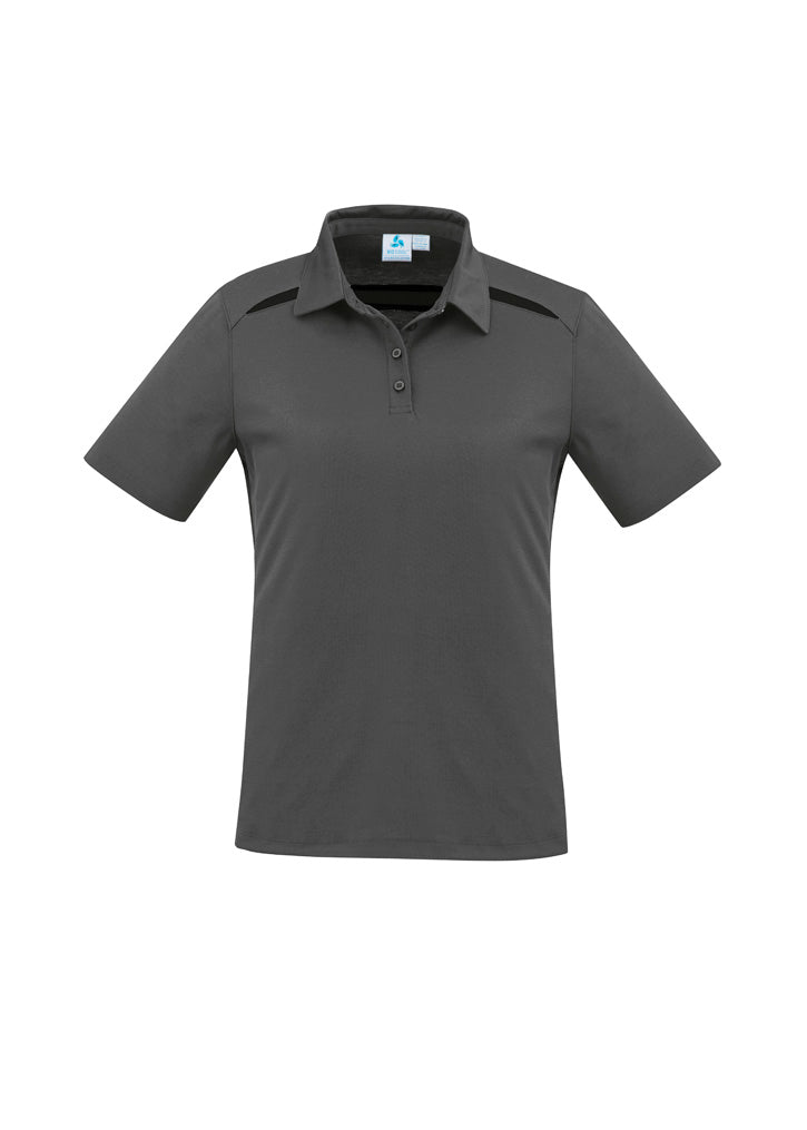 Womens Sonar Short Sleeve Polo - Grey/Black ||SRC=https://cdn.fashionbizapps.nz/honeybee/images/P901LS_bProduct_Grey_Black_01_Gypw8xm.jpg