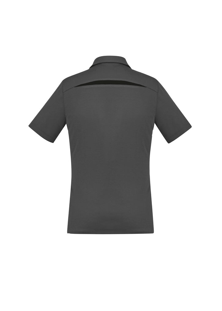 Womens Sonar Short Sleeve Polo - Grey/Black ||SRC=https://cdn.fashionbizapps.nz/honeybee/images/P901LS_bProduct_Grey_Black_02_13TMu5N.jpg