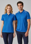 Mens Sonar Short Sleeve Polo ||SRC=https://cdn.fashionbizapps.nz/honeybee/images/P901MS_Talent_Royal_White_02.jpg