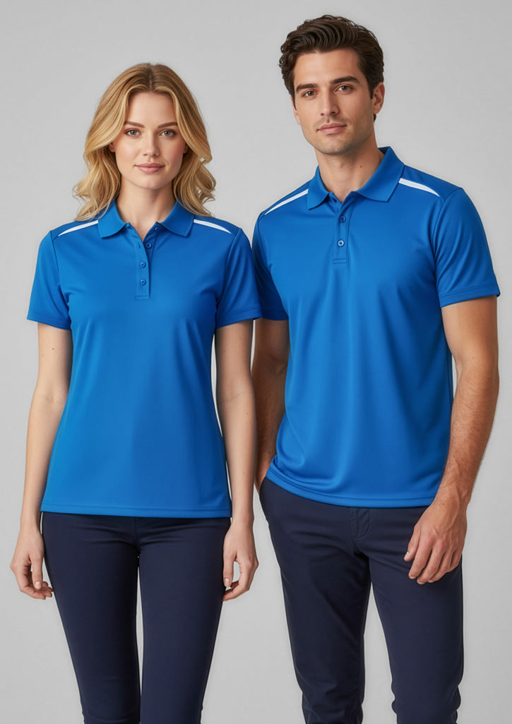 Mens Sonar Short Sleeve Polo ||SRC=https://cdn.fashionbizapps.nz/honeybee/images/P901MS_Talent_Royal_White_02_R.jpg