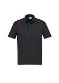 Mens Sonar Short Sleeve Polo - Black/Red ||SRC=https://cdn.fashionbizapps.nz/honeybee/images/P901MS_bProduct_Black_Red_01_JY4T2CT.jpg