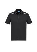 Mens Sonar Short Sleeve Polo - Black/White ||SRC=https://cdn.fashionbizapps.nz/honeybee/images/P901MS_bProduct_Black_White_01_AEr5BSd.jpg