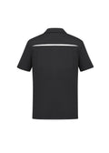Mens Sonar Short Sleeve Polo - Black/White ||SRC=https://cdn.fashionbizapps.nz/honeybee/images/P901MS_bProduct_Black_White_02_kSjA0jh.jpg