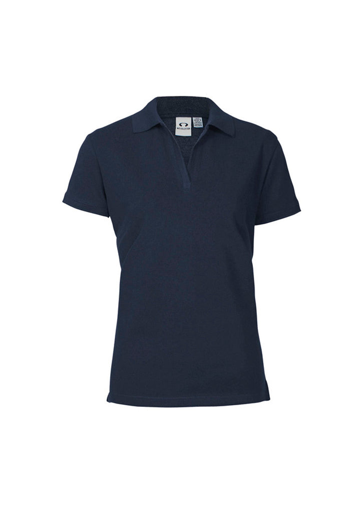 Womens Oceana Short Sleeve Polo - Navy ||SRC=https://cdn.fashionbizapps.nz/honeybee/images/P9025_bProduct_Navy_01_QZhWTSm.jpg