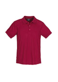 Mens Resort Short Sleeve Polo - Cherry/Maroon ||SRC=https://cdn.fashionbizapps.nz/honeybee/images/P9900_bProduct_Cherry_Maroon_01_GTxXFOa.jpg