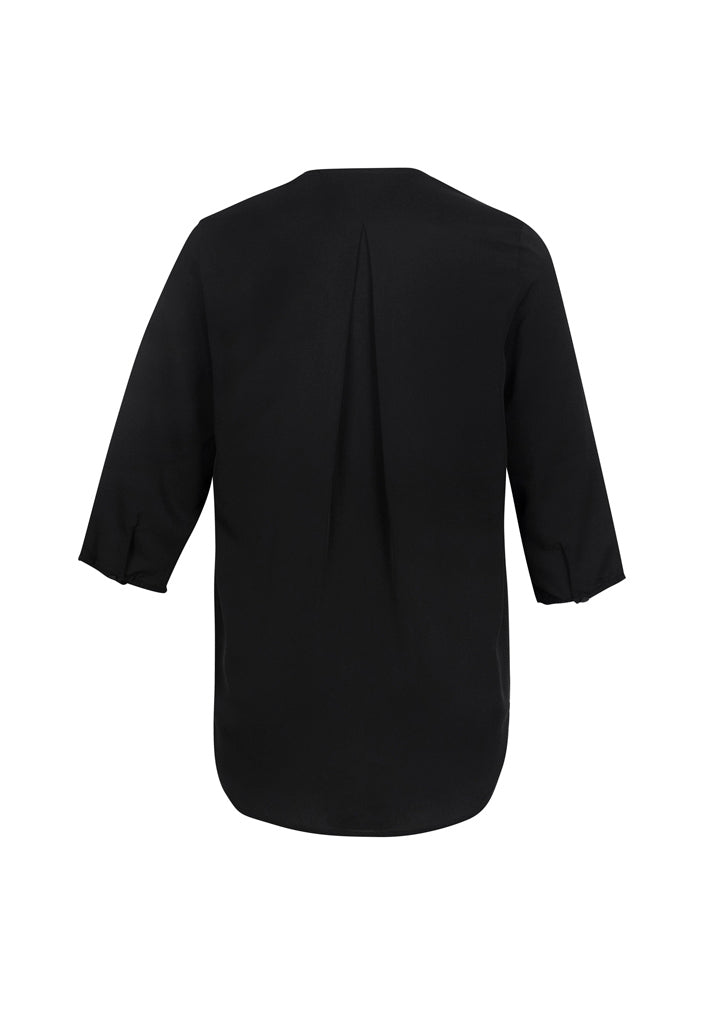 Womens Lily Longline Blouse - Black ||SRC=https://cdn.fashionbizapps.nz/honeybee/products/management/data/images/product/725x1026/S015LT_Black_B_Att9lVy.jpg