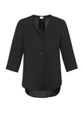 Womens Lily Longline Blouse - Black ||SRC=https://cdn.fashionbizapps.nz/honeybee/products/management/data/images/product/725x1026/S015LT_Black_F_tqlP0EV.jpg