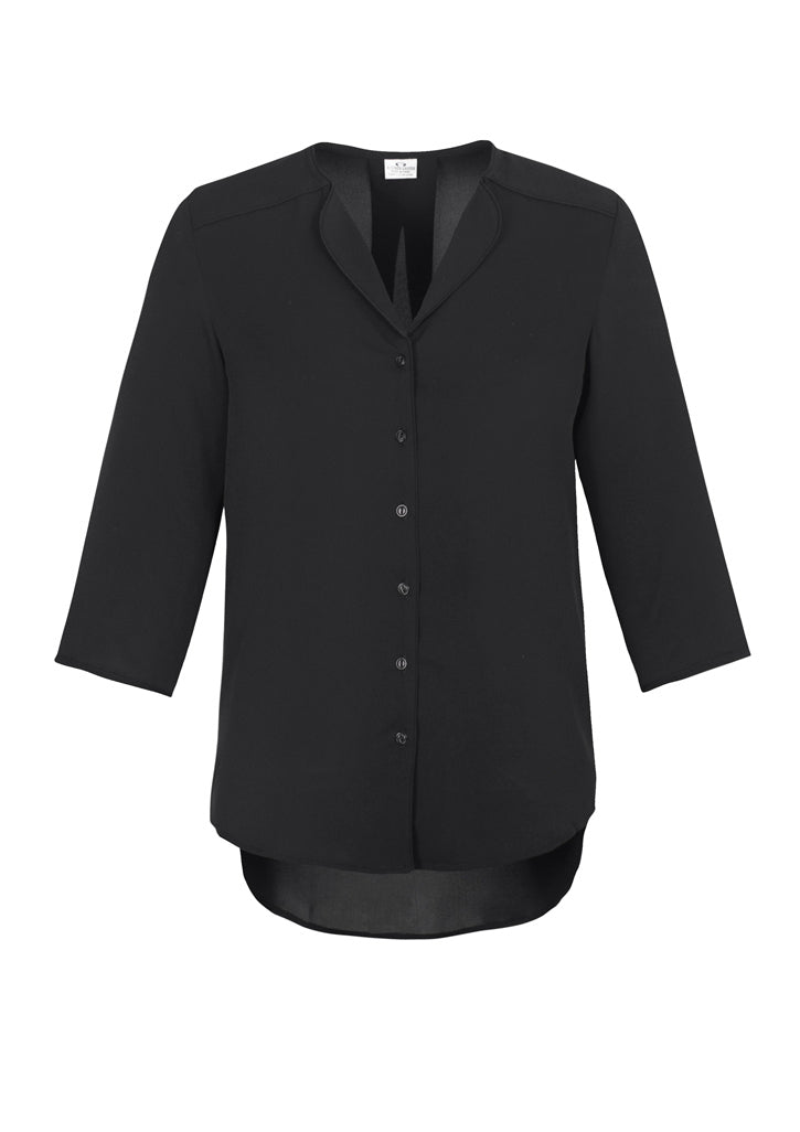 Womens Lily Longline Blouse - Black ||SRC=https://cdn.fashionbizapps.nz/honeybee/products/management/data/images/product/725x1026/S015LT_Black_F_tqlP0EV.jpg