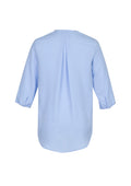Womens Lily Longline Blouse - Ice Blue ||SRC=https://cdn.fashionbizapps.nz/honeybee/products/management/data/images/product/725x1026/S015LT_IceBlue_B_M9lAECR.jpg
