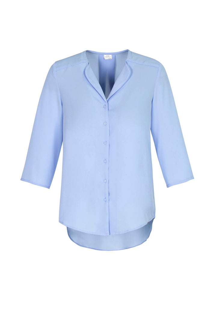 Womens Lily Longline Blouse - Ice Blue ||SRC=https://cdn.fashionbizapps.nz/honeybee/products/management/data/images/product/725x1026/S015LT_IceBlue_F_ZeDslpi.jpg