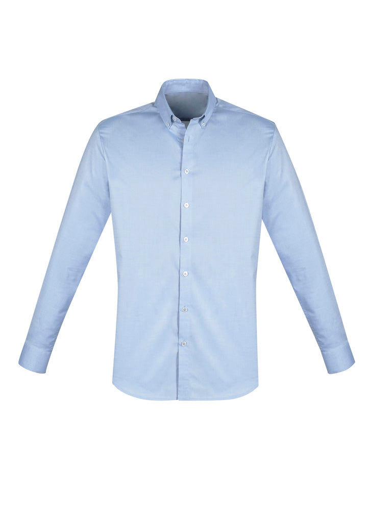 Mens Camden Long Sleeve Shirt - Blue ||SRC=https://cdn.fashionbizapps.nz/honeybee/images/S016ML_bProduct_Blue_01_OGrFH6r.jpg