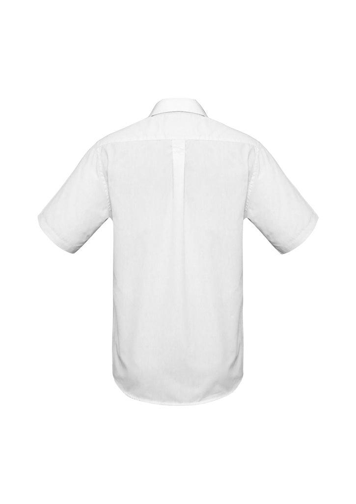 Mens Base Short Sleeve Shirt - White ||SRC=https://cdn.fashionbizapps.nz/honeybee/images/S10512_bProduct_White_02_txuVWDC.jpg