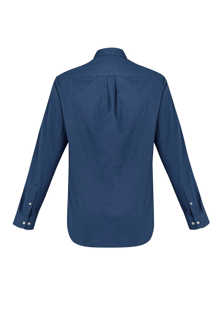 Mens Memphis Long Sleeve Shirt - Mineral Blue ||SRC=https://cdn.fashionbizapps.nz/honeybee/images/S127ML_bProduct_MineralBlue_02_hXC8Kz8.jpg