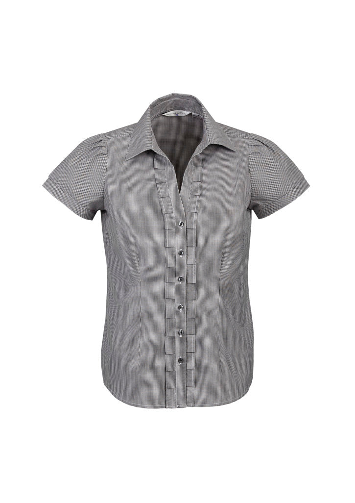 Womens Edge Short Sleeve Shirt - Black ||SRC=https://cdn.fashionbizapps.nz/honeybee/images/S267LS_bProduct_Black_01_HwVxLWz.jpg