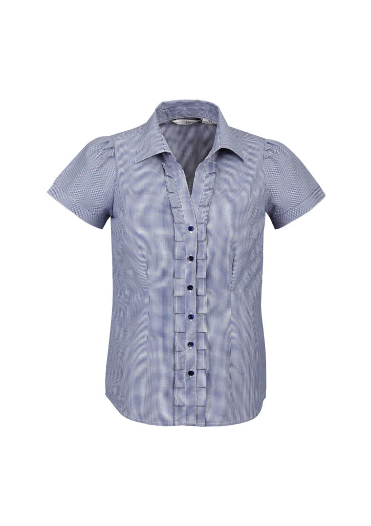 Womens Edge Short Sleeve Shirt - Blue ||SRC=https://cdn.fashionbizapps.nz/honeybee/images/S267LS_bProduct_Blue_01_6yEFKoM.jpg