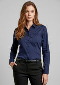 Womens Bondi Long Sleeve Shirt ||SRC=https://cdn.fashionbizapps.nz/honeybee/images/S306LL_Talent_Navy_01_GqW0J2X.jpg