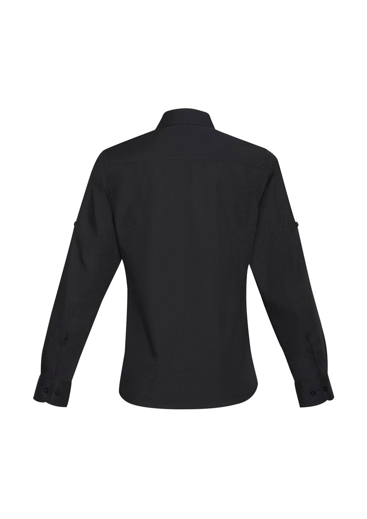 Womens Bondi Long Sleeve Shirt - Black ||SRC=https://cdn.fashionbizapps.nz/honeybee/images/S306LL_bProduct_Black_02_jv3r5R8.jpg