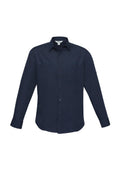 Mens Bondi Long Sleeve Shirt - Navy ||SRC=https://cdn.fashionbizapps.nz/honeybee/images/S306ML_bProduct_Navy_01_1zrRsVz.jpg