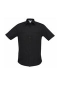 Mens Bondi Short Sleeve Shirt - Black ||SRC=https://cdn.fashionbizapps.nz/honeybee/images/S306MS_bProduct_Black_01_67fSeiV.jpg