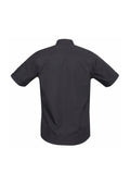Mens Bondi Short Sleeve Shirt - Charcoal ||SRC=https://cdn.fashionbizapps.nz/honeybee/images/S306MS_bProduct_Charcoal_02_39cXxIv.jpg
