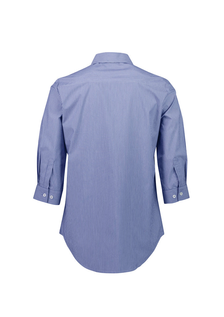 Womens Conran 3/4 Sleeve Shirt - French Blue/White ||SRC=https://cdn.fashionbizapps.nz/honeybee/images/S336LT_bProduct_FrenchBlue_White_02_3FNeiqL.jpg
