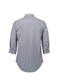 Womens Conran 3/4 Sleeve Shirt - Slate/White ||SRC=https://cdn.fashionbizapps.nz/honeybee/images/S336LT_bProduct_Slate_White_02_Xv4CV19.jpg