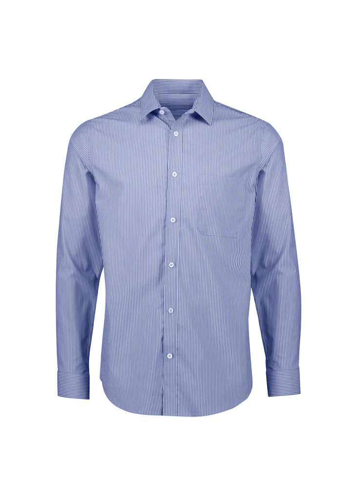 Mens Conran Classic Long Sleeve Shirt ||SRC=https://cdn.fashionbizapps.nz/honeybee/images/S336ML_bProduct_FrenchBlue_White_01_Vt1byKY.jpg