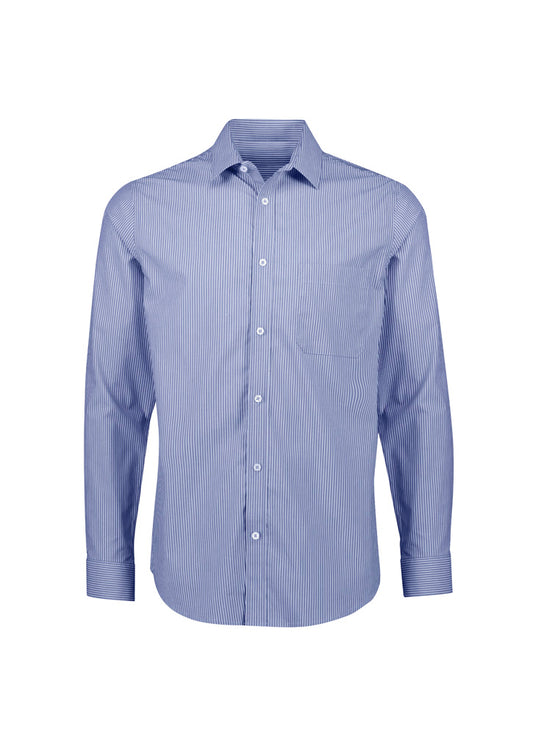 Mens Conran Classic Long Sleeve Shirt ||SRC=https://cdn.fashionbizapps.nz/honeybee/images/S336ML_bProduct_FrenchBlue_White_01_Vt1byKY.jpg