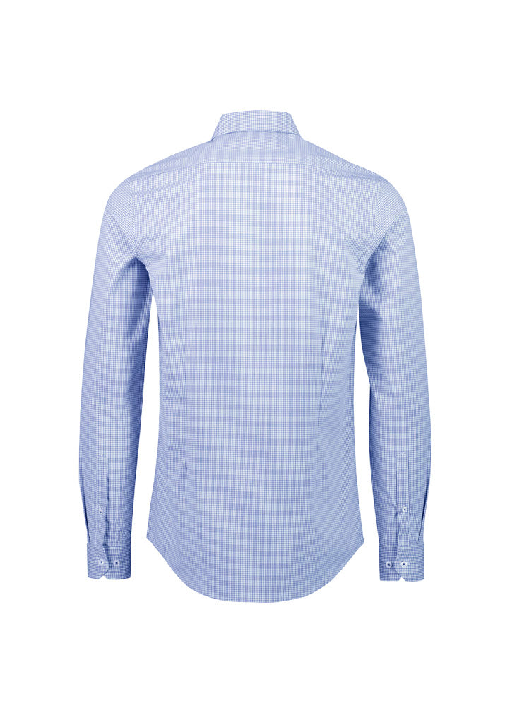 Mens Bristol Tailored Long Sleeve Shirt - White/Navy ||SRC=https://cdn.fashionbizapps.nz/honeybee/images/S339ML_bProduct_White_Navy_02_pjYTWD5.jpg